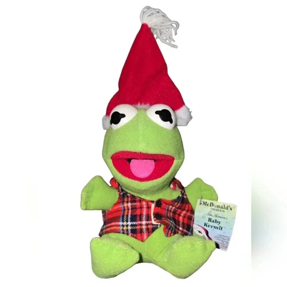 Vintage 1988, McDonald's Baby Kermit santa plush in excellent condition!!!
